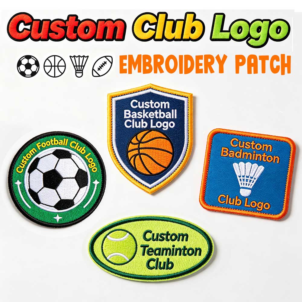Badminton Club Logo - Naszywka haftowana na zamówienie dla fana